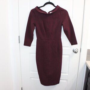 3/$30 Boden Misses Size 2 Petite Burgundy Career‎